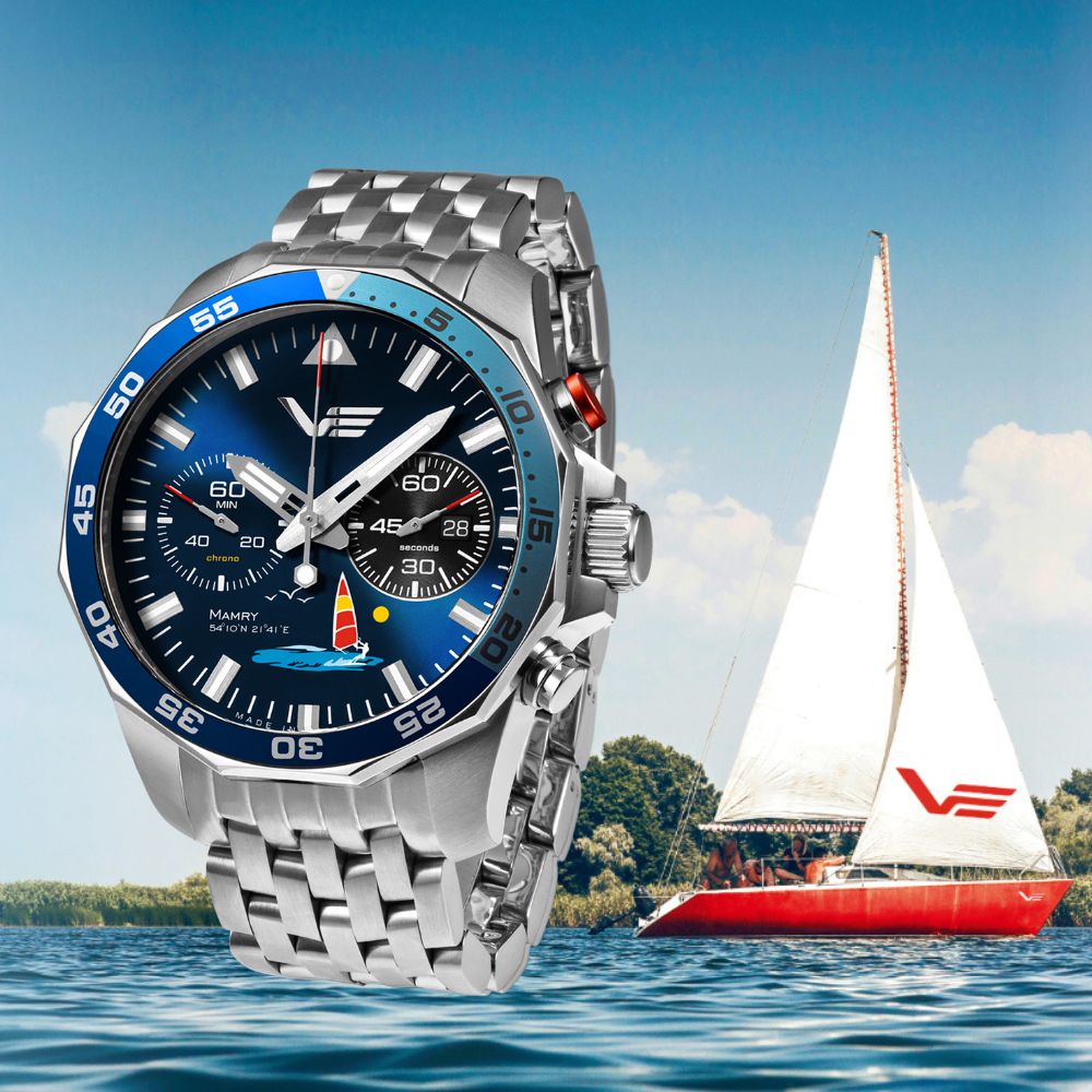 Vostok Europe Mazury 6S21-225A468B w niebieskiej odłosnie